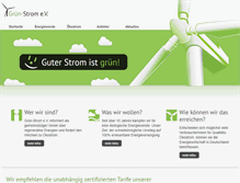 Tablet Screenshot of gruen-strom.de